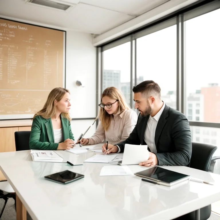 Consultant working with founder
